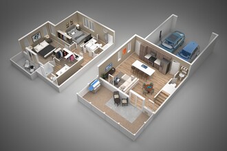 2 Bed/2.5 Bath 1003 floor plan